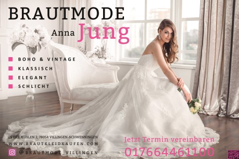 Brautmode Anna Jung, Brautmode · Hochzeitsanzug Villingen-Schwenningen, Logo Brautmode Anna Jung, Brautmode · Hochzeitsanzug Villingen-Schwenningen, Logo