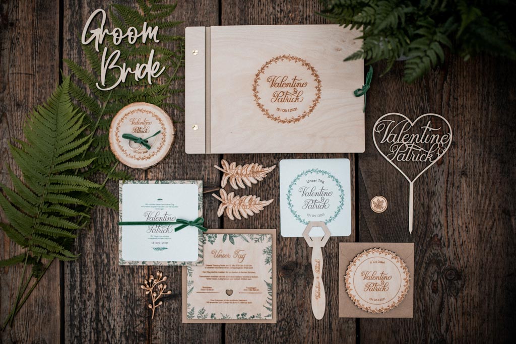 Nachhaltige Hochzeitspapeterie